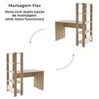 Mesa Escrivaninha E Estante Livreiro 1p Arly