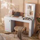 Mesa Escrivaninha E Penteadeira Versa Home 1 Porta Com Espelh