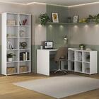 Mesa Escrivaninha Em L Eron E Estante Livreiro 90x187cm Lean