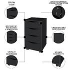 Mesa Escrivaninha Em L Eron E Gaveteiro Com Rodízios Mity A06
