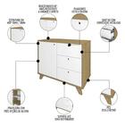 Mesa Escrivaninha Em L Golden E Balcão 1 Porta 3 Gavetas Mera