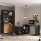 Mesa Escrivaninha Em L Golden E Estante Livreiro 2 Portas Lit