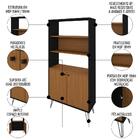 Mesa Escrivaninha Em L Golden E Estante Livreiro 2 Portas Lit