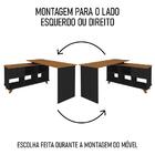 Mesa Escrivaninha Em L Golden E Estante Livreiro 2 Portas Lit