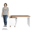 Mesa Escrivaninha Em L Golden E Estante Livreiro Stela A06 Br