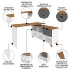 Mesa Escrivaninha Em L Golden E Estante Livreiro Stela A06 Br