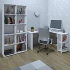 Mesa Escrivaninha Em L Malu E Estante Livreiro 90x187cm Lean