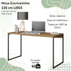 Mesa Escrivaninha Escritorio 136 Cm Li003 Kpb