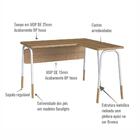 Mesa Escrivaninha Estação De Trabalho Em L 120cm Hanover/bran