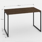 Mesa Escrivaninha Estilo Industrial Aço 120 Carvalho Dark/pre