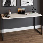 Mesa Escrivaninha Estilo Industrial Aço 150 Snow/preto - Pano