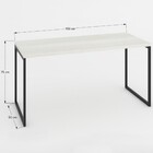 Mesa Escrivaninha Estilo Industrial Aço 150 Snow/preto - Pano