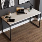 Mesa Escrivaninha Estilo Industrial Aço 150 Snow/preto - Pano