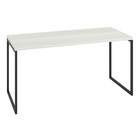 Mesa Escrivaninha Estilo Industrial Aço 150 Snow/preto - Pano