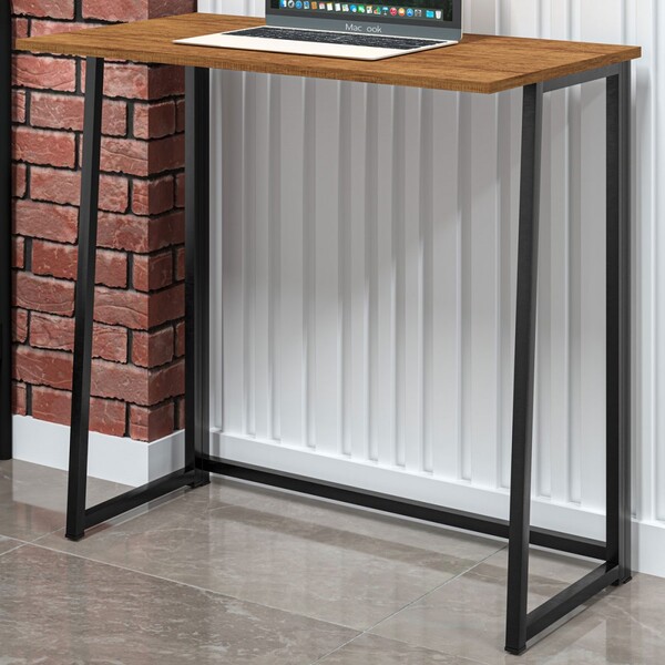 Mesa Escrivaninha Fit Dobrável Preto/canela Rústico - Art Pan