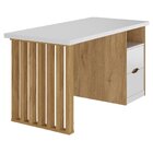 Mesa Escrivaninha Florence 2 Gavetas Branco/olmo - Artany Móv