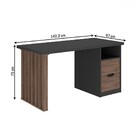 Mesa Escrivaninha Florence 2 Gavetas Preto/charuto - Artany M