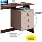 Mesa Escrivaninha Gaby Candian 3 Gavetas Café/off White - Jcm