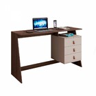 Mesa Escrivaninha Gaby Candian 3 Gavetas Café/off White - Jcm