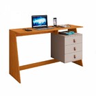 Mesa Escrivaninha Gaby Candian 3 Gavetas Cinamomo/off White -