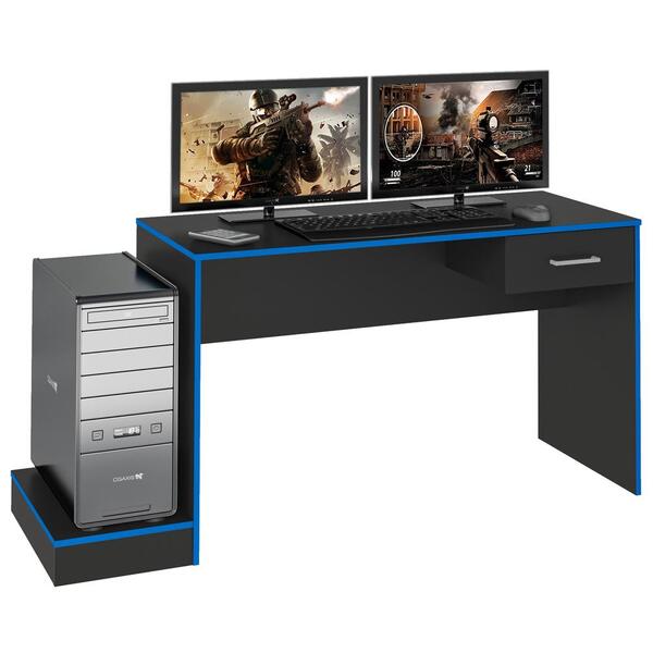 Mesa Escrivaninha Gamer 1 Gaveta 160 Cm Arly