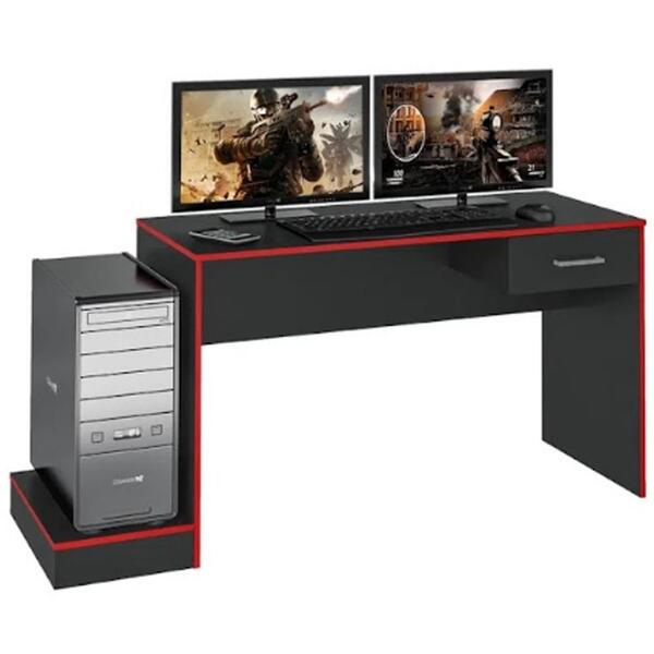 Mesa Escrivaninha Gamer 1 Gaveta 160 Cm Arly