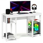 Mesa Escrivaninha Gamer Alfa 4 Prateleiras Branco - Gabrielli