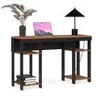 Mesa Escrivaninha Gamer Alfa 4 Prateleiras Preto/nature - Gab