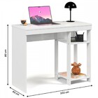 Mesa Escrivaninha Gamer Beta 2 Prateleiras Branco - Gabrielli
