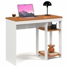 Mesa Escrivaninha Gamer Beta 2 Prateleiras Branco/nature - Ga