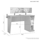 Mesa Escrivaninha Gamer Cyber Jcm Móveis Cestaplus Grafite Ve
