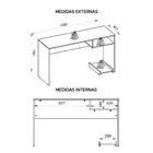 Mesa Escrivaninha Gamer Pixel Para Computador Com Apoio Para