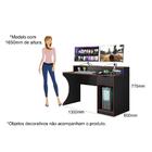 Mesa Escrivaninha Gamer Safira Com 1 Gaveta - Preto/vermelho