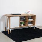 Mesa Escrivaninha Giratória 111cm Balcão Credenza 1 Gav 1 Por