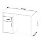 Mesa Escrivaninha Hall 1 Porta 1 Gaveta Carvalho/branco - Art