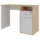 Mesa Escrivaninha Hall 1 Porta 1 Gaveta Carvalho/branco - Art