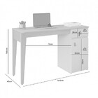 Mesa Escrivaninha Helo Candian 1 Porta 1 Gaveta Cinamomo/off