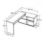 Mesa Escrivaninha Home Office 2 Portas Flex Olmo/branco - Art