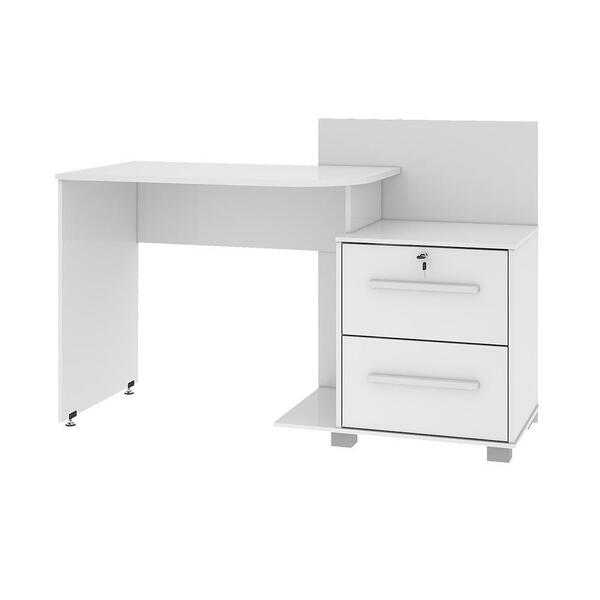 Mesa Escrivaninha Home Office Atlanta Max Branco