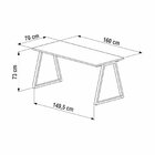 Mesa Escrivaninha Home Office Concept 160cm Industrial Artesa