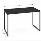 Mesa Escrivaninha Industrial Aço 120 Ônix/preto - Panorama Mó