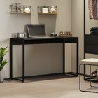 Mesa Escrivaninha Industrial Com 01 Gaveta Tilla Preto Móveis