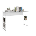 Mesa Escrivaninha Industrial Steel 1200 Branco Caemmun