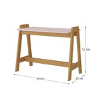 Mesa Escrivaninha Infantil Sofia Madeira Maciça E Mdf   Rosa