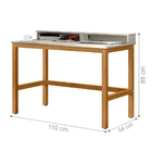 Mesa Escrivaninha Kim Off White Amêndoa