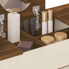 Mesa Escrivaninha Klein Com Espelho/ Nicho Organizador Freijó