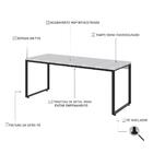 Mesa Escrivaninha Kuadra Branco Chess/preto 16331 - Compace