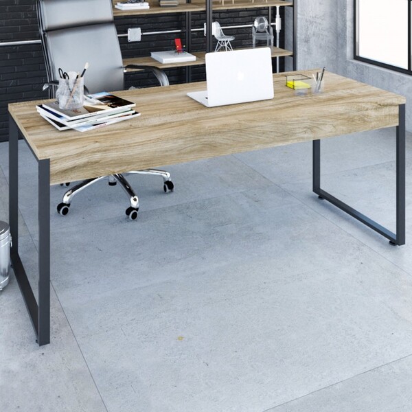 Mesa Escrivaninha Kuadra Carvalho/preto 16331 - Compace