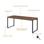 Mesa Escrivaninha Kuadra Nogal/preto 15425 - Compace