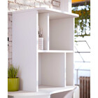 Mesa Escrivaninha Lilac 2 Prateleiras Branco Fosco - Colibri